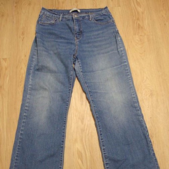 LEVI'S High Waist Blue Denim Jeans Distressed 512 Perfectly Slimming 30 x 29 - Picture 1 of 6